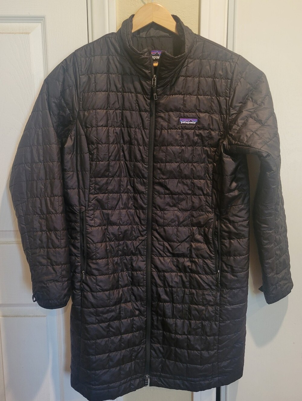 Patagonia Women’s Nano Puff Parka Feather Black Primaloft Insulated Puffer XL